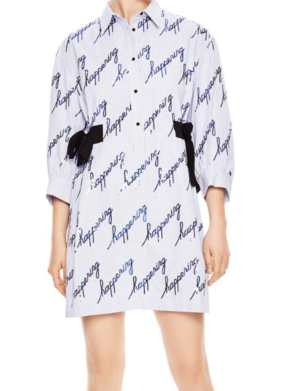 Sandro Striped and Sequin Dress